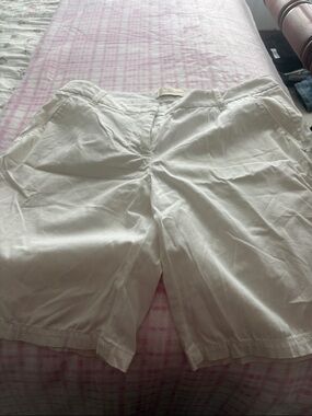 J. Crew White Bermuda Shorts